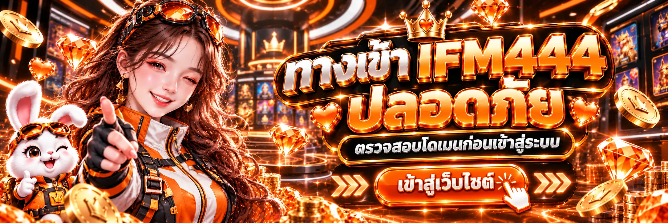 แบนเนอร์ทางเข้า IFM444 พร้อมข้อความตรวจสอบโดเมน