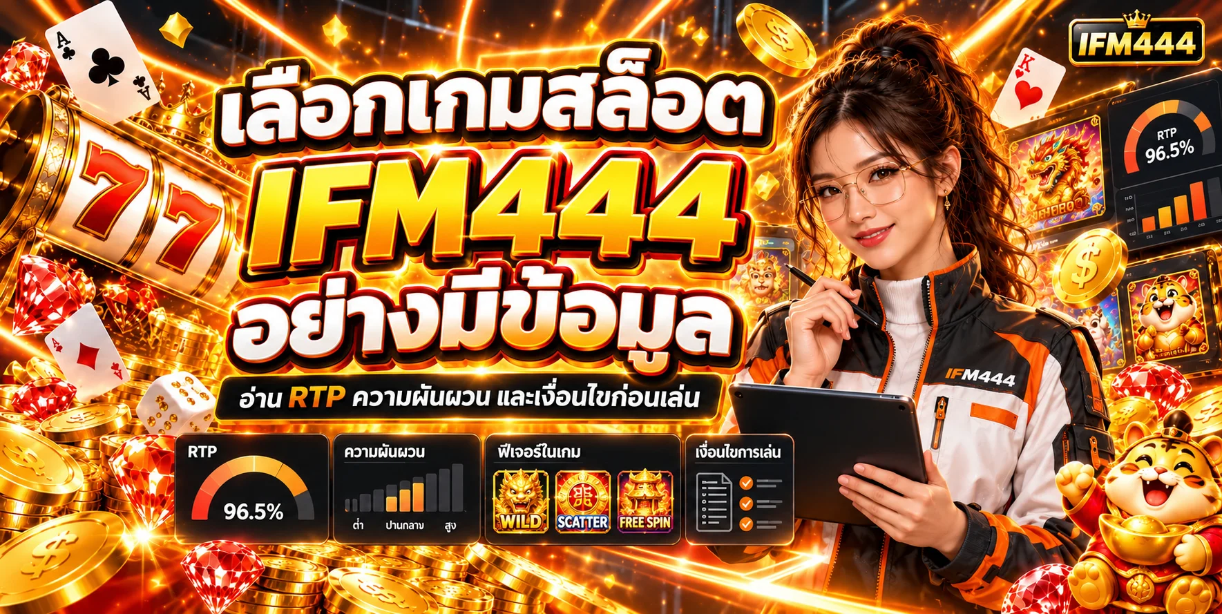 IFM444 วิธีเลือกเกมสล็อต อ่าน RTP และความผันผวน
